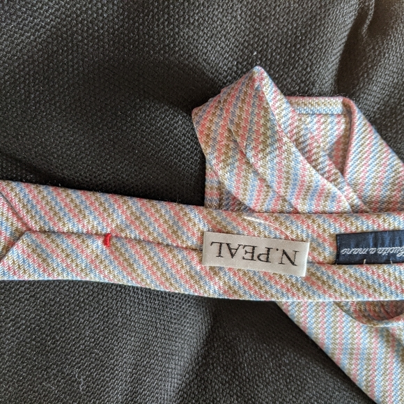 Luxurious N. Peal silk tie hand made in Italy - Picture 6 of 6